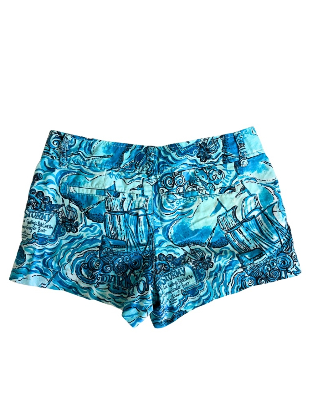 Rare Lilly Pulitzer Originals  x Goslings Dark N Stormy Walsh Shorts 00 - Picture 4 of 7